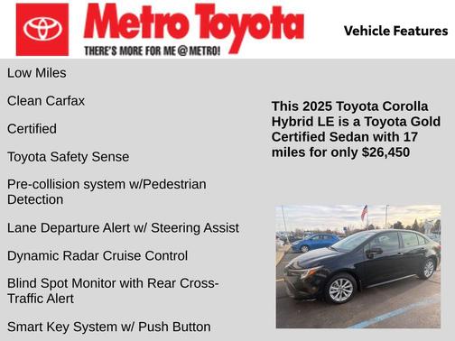 2025 Toyota Corolla Hybrid LE