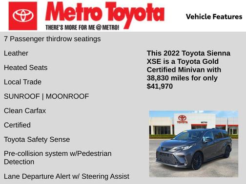 2022 Toyota Sienna XSE 7 Passenger