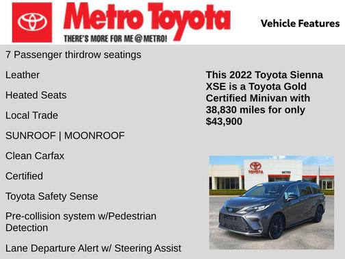 2022 Toyota Sienna XSE 7 Passenger
