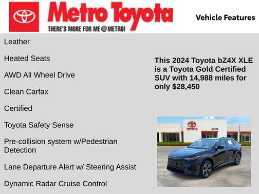 Black 2024 Toyota bZ4X XLE