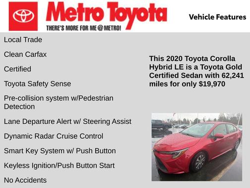2020 Toyota Corolla Hybrid LE