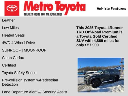 2025 Toyota 4Runner TRD Off Road Premium