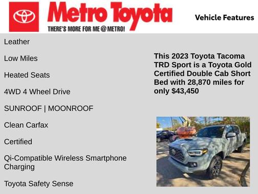 2023 Toyota Tacoma TRD  Sport Package