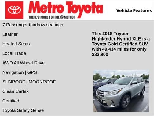2019 Toyota Highlander Hybrid XLE