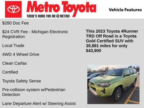 Lime Rush 2023 Toyota 4Runner TRD Off Road