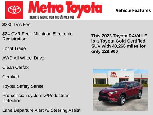 Ruby Flare Pearl 2023 Toyota RAV4 LE