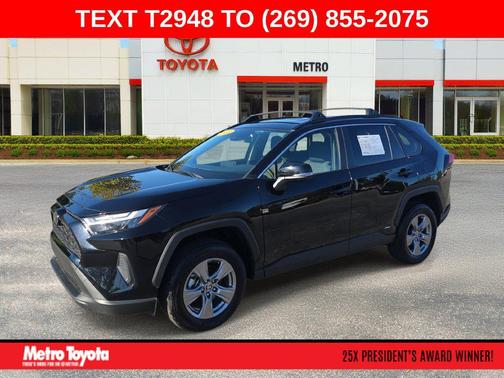 Midnight Black Metallic 2025 Toyota RAV4 Hybrid XLE