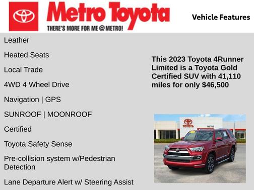 Barcelona Red Metallic 2023 Toyota 4Runner Limited