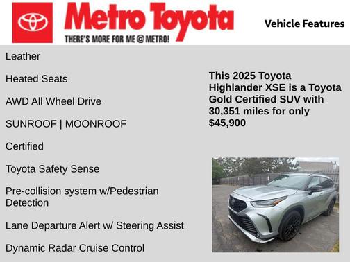 Celestial Silver Metallic 2025 Toyota Highlander XSE