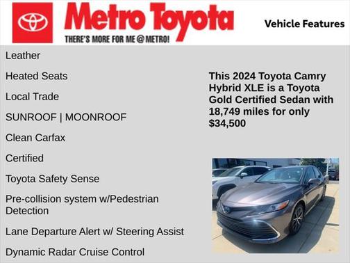 2024 Toyota Camry Hybrid XLE