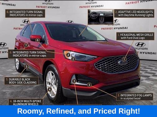 Rapid Red Metallic Tinted Clearcoat 2024 Ford Edge SEL
