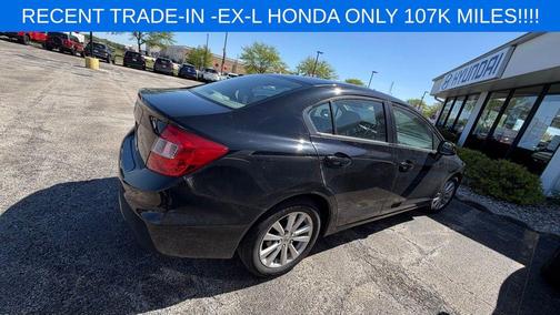 Crystal Black Pearl 2012 Honda Civic EX-L