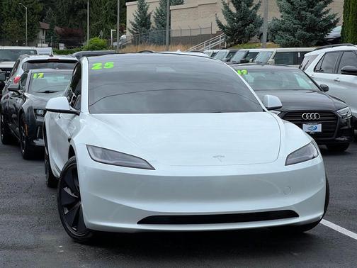 Pearl White Multi-Coat 2025 Tesla Model 3 Long Range