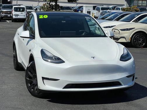 Pearl White Multi-Coat 2020 Tesla Model Y Long Range Dual Motor All-Wheel Drive