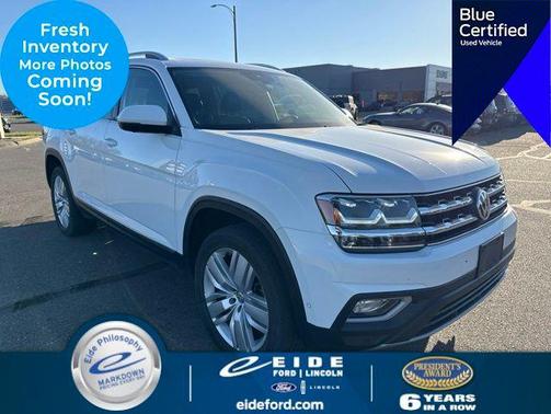 Pure White 2019 Volkswagen Atlas 3.6L SEL Premium