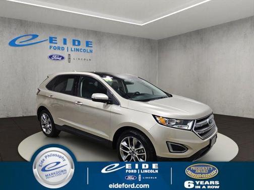 White Gold Metallic 2017 Ford Edge Titanium