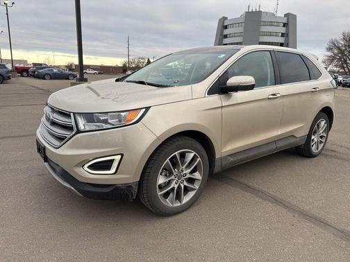 White Gold Metallic 2017 Ford Edge Titanium