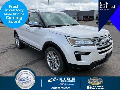 White Platinum Metallic Tri-Coat 2019 Ford Explorer XLT