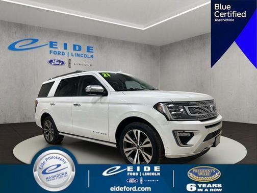 Star White Metallic Tri-Coat 2021 Ford Expedition Platinum