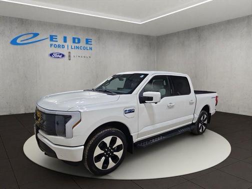 Star White Metallic Tri-Coat 2024 Ford F-150 Lightning Platinum