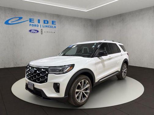 White Metallic 2025 Ford Explorer Platinum