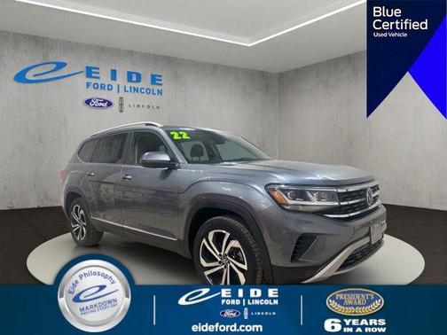 Platinum Gray Metallic 2022 Volkswagen Atlas 3.6L SEL