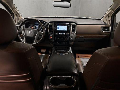 Blue 2018 Nissan Titan Platinum Reserve
