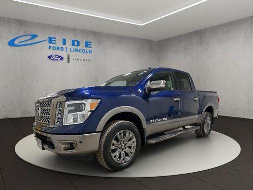 Blue 2018 Nissan Titan Platinum Reserve