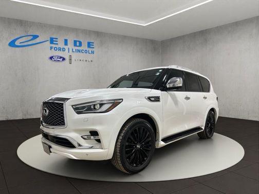 Moonstone White 2021 INFINITI QX80 SENSORY AWD