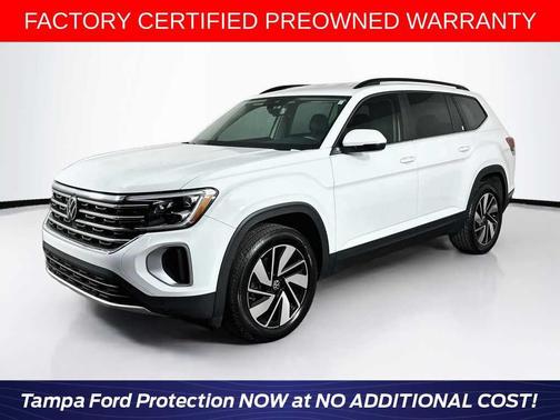 Pure White 2024 Volkswagen Atlas 2.0T SE w/Technology