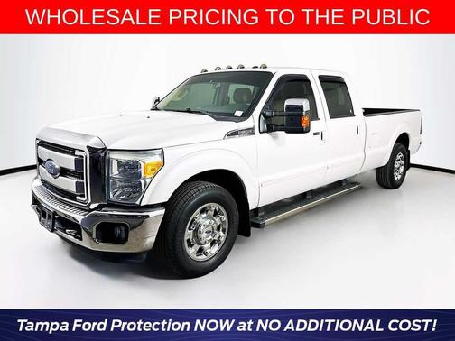 White Platinum Metallic Tri-Coat 2014 Ford F-250 Lariat