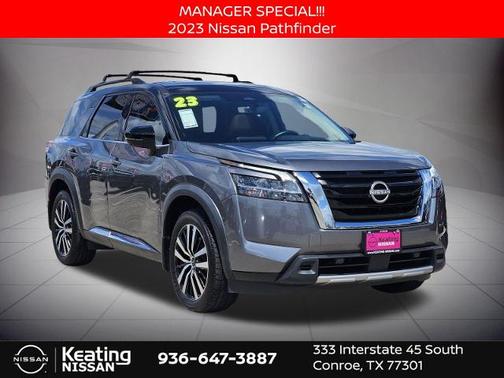 2 Tone Gun / Black Roof 2023 Nissan Pathfinder Platinum