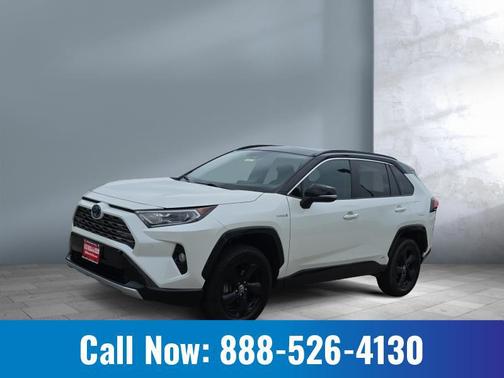 Blizzard Pearl/Midnight Black Metallic 2021 Toyota RAV4 Hybrid SE