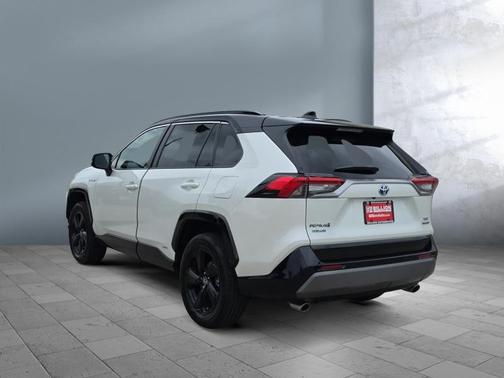 Blizzard Pearl/Midnight Black Metallic 2021 Toyota RAV4 Hybrid SE