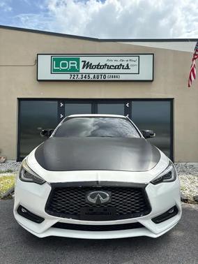 White 2018 INFINITI Q60 3.0t Red Sport 400