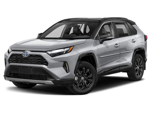 Silver Sky/Midnight Black 2024 Toyota RAV4 Hybrid SE