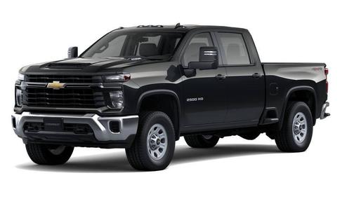 Black 2026 Chevrolet Silverado 2500 Crew Cab, Standard Bed, WT, 4WD