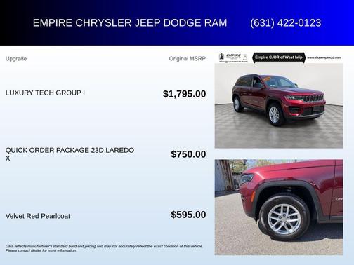 Velvet Red Pearlcoat 2025 Jeep Grand Cherokee Laredo X
