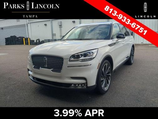 Pristine White Metallic Tri-Coat 2023 Lincoln Aviator Reserve