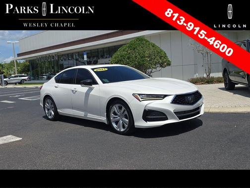 Platinum White Pearl 2021 Acura TLX Technology