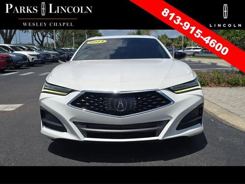 Platinum White Pearl 2021 Acura TLX Technology