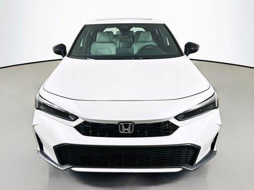 Platinum White 2026 Honda Civic Hybrid Sport Touring