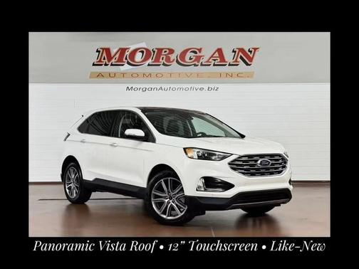 Star White Metallic Tri-Coat 2024 Ford Edge Titanium