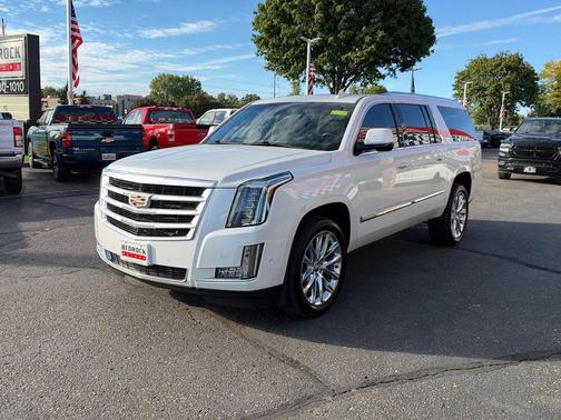 Crystal White Tricoat 2018 Cadillac Escalade ESV Premium Luxury