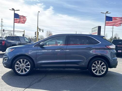 Blue 2018 Ford Edge Titanium