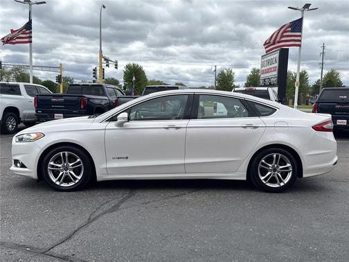 White Platinum Metallic Tri-Coat 2015 Ford Fusion Hybrid Titanium