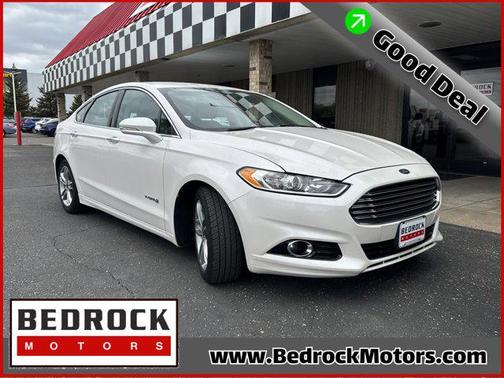 White Platinum Metallic Tri-Coat 2015 Ford Fusion Hybrid Titanium
