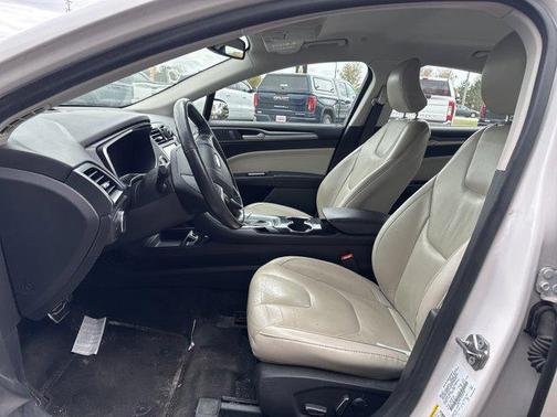White Platinum Metallic Tri-Coat 2015 Ford Fusion Hybrid Titanium