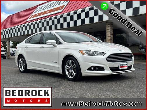 White Platinum Metallic Tri-Coat 2015 Ford Fusion Hybrid Titanium