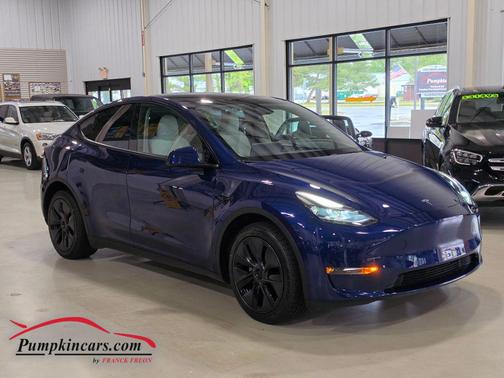 Blue 2024 Tesla Model Y Long Range Sport Utility 4D